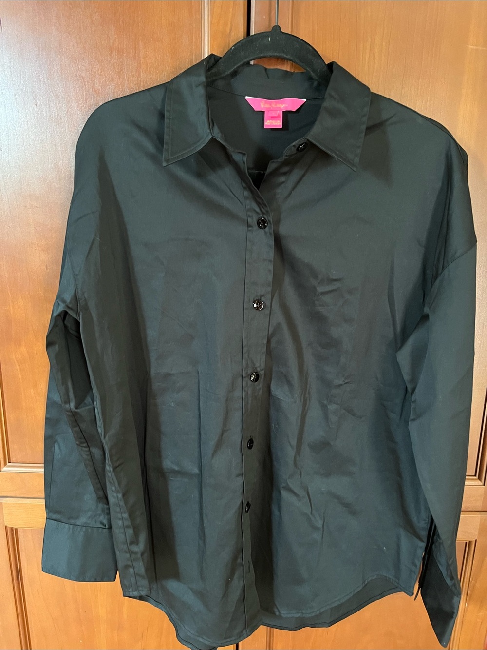 Lilly Pulitzer Black Button Down Shirt Size S